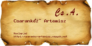 Csarankó Artemisz névjegykártya